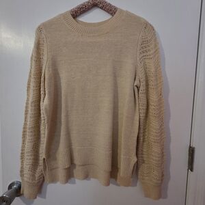 Christian Siriano Beige Knit Top